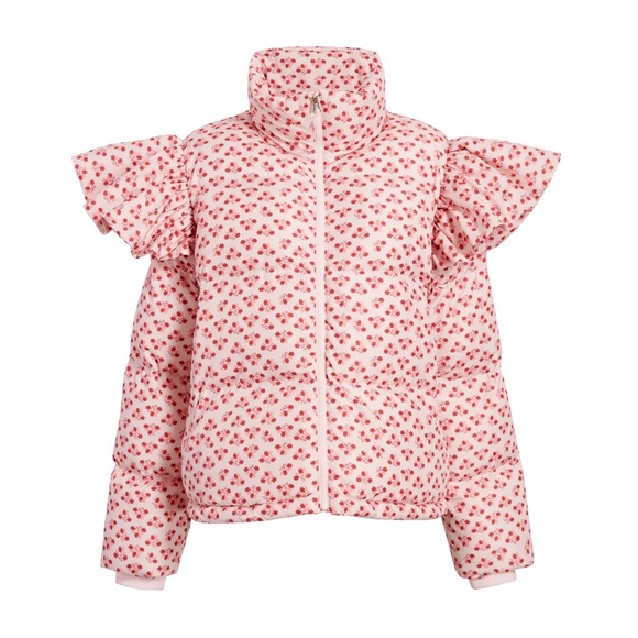 Hill House Jackets & Blazers - New! HILL HOUSE The Violet Floral Ruffle Sleeve Puffer Jacket